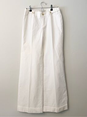 Vintage Banana Republic White Wide Leg Pants Size 4